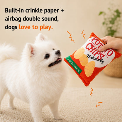 GroomVault™ Random Crinkle Snack Plush