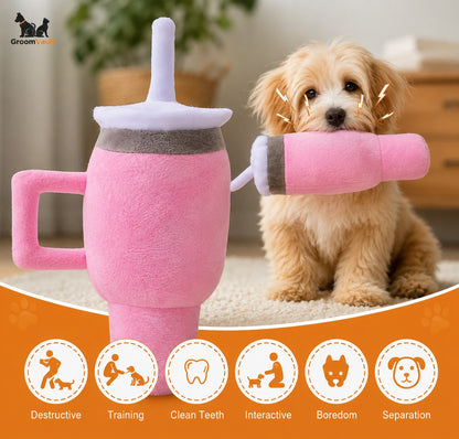 GroomVault™ Plush Cup Dog Toy