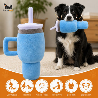 GroomVault™ Plush Cup Dog Toy